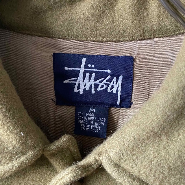 90s OLD Stussy ステューシー ロゴ 刺繍 ウールジャケット