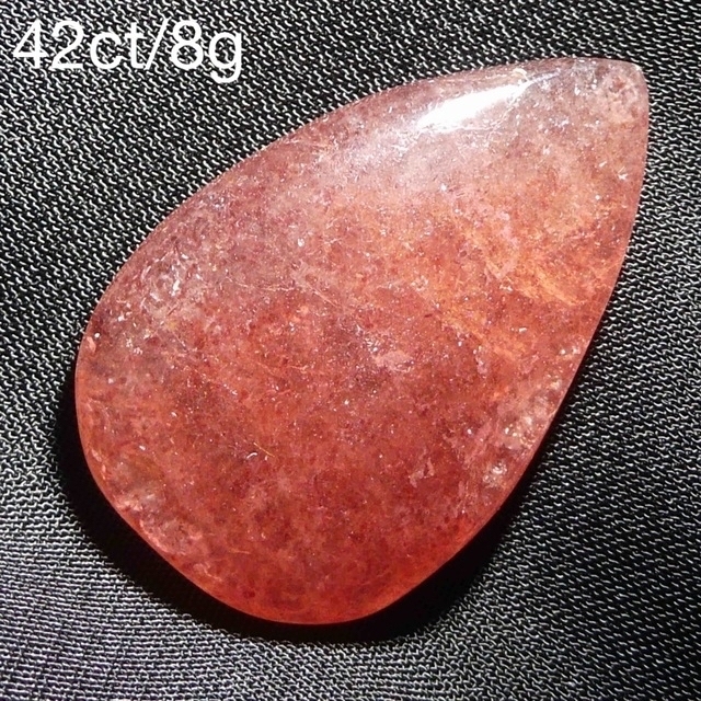 ⭐️一点物⭐️ ストロベリークォーツ 天然石 ルース マクラメ 2697 ハンドメイドの素材/材料(各種パーツ)の商品写真