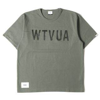 ダブルタップス(W)taps)のWTAPS ダブルタップス Tシャツ WTVUA ロゴ ヘビー クルーネックTシャツ DESIGN SS WTVUA / TEE 18SS オリーブドラブ S トップス カットソー 半袖 【メンズ】【中古】(Tシャツ/カットソー(半袖/袖なし))