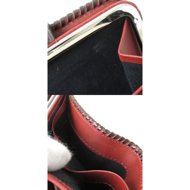 極美品△Vivienne Westwood ヴィヴィアンウエストウッド オーブロゴ金具 総柄 がま口 2つ折り レザーウォレット 財布 ブラウン×ベージュ系 e04-st30317-28