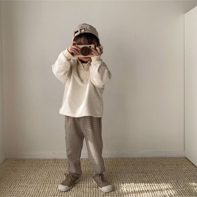 miton kids  original check pants (L) キッズ/ベビー/マタニティのキッズ服男の子用(90cm~)(パンツ/スパッツ)の商品写真