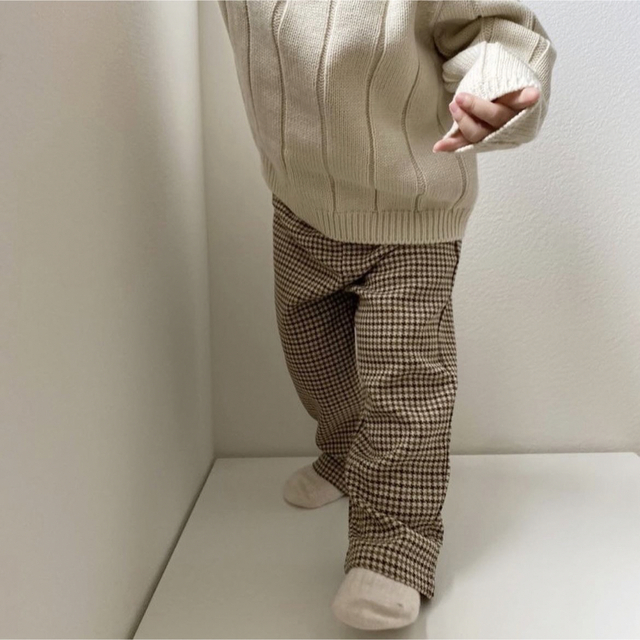 miton kids  original check pants (L) キッズ/ベビー/マタニティのキッズ服男の子用(90cm~)(パンツ/スパッツ)の商品写真