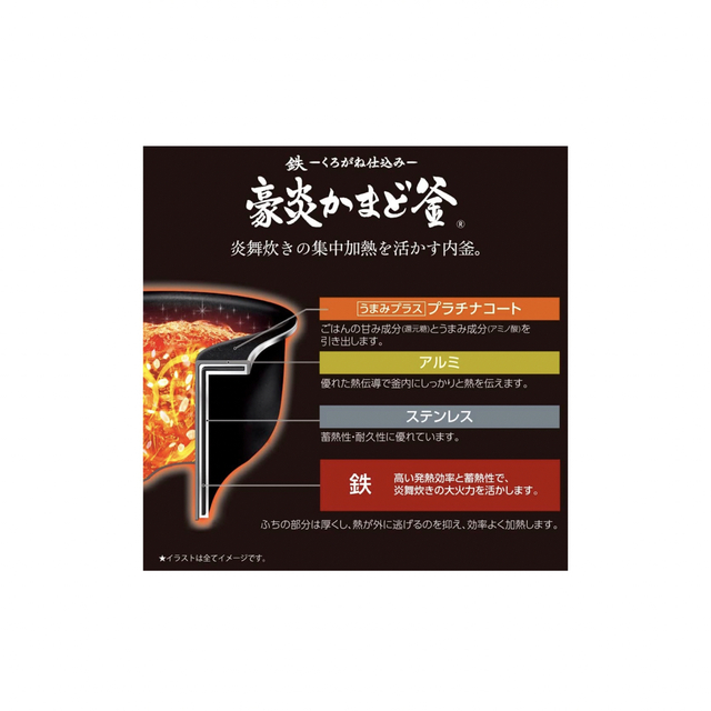 象印 炊飯器 圧力IH炊飯ジャー（5.5合炊き） スマホ/家電/カメラの調理家電(炊飯器)の商品写真