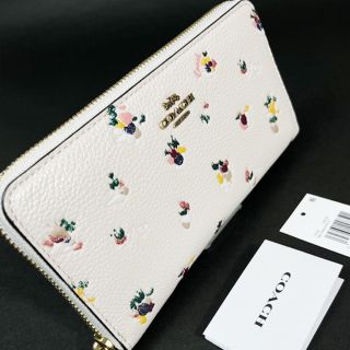 COACH フローラル プリント レザー 財布 長財布 C6314 花柄 新品