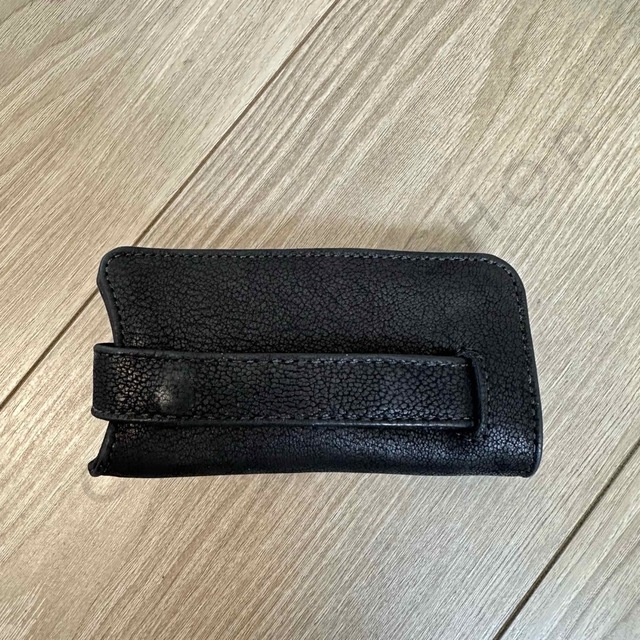 大人気☆ CHROME HEARTS デストロイレザー キーケース クロスボタン