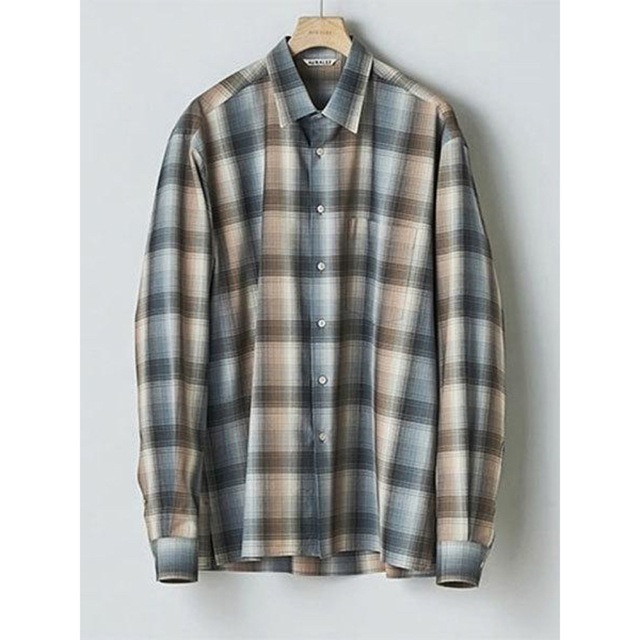 20AW AURALEE SUPERLIGHT WOOL CHECKSHIRTS