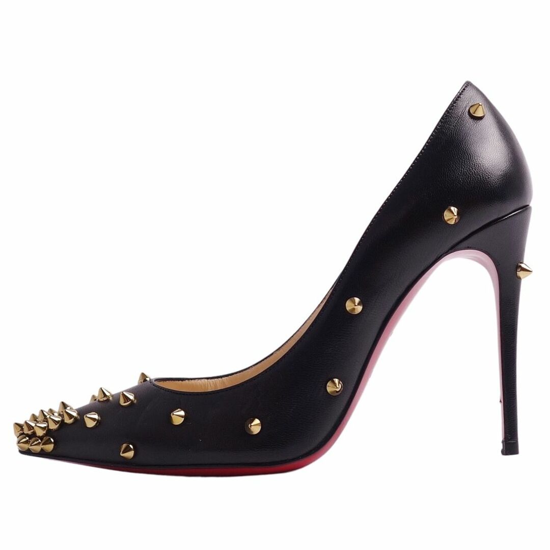 Christian Louboutin(クリスチャンルブタン)の未使用 クリスチャンルブタン Christian Louboutin パンプス スタッズ カーフレザー ヒール シューズ 靴 レディース 34 1/2(21.5cm相当) ブラック レディースの靴/シューズ(ハイヒール/パンプス)の商品写真