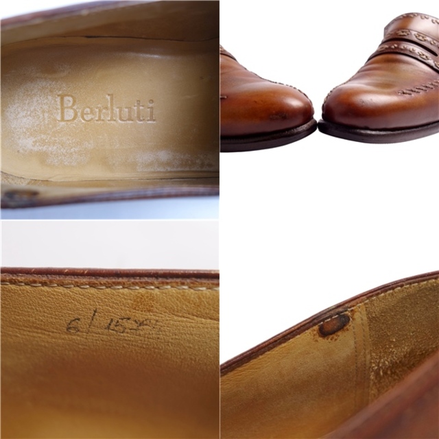 Berluti(ベルルッティ)のベルルッティ Berluti ローファー コインローファー ビジネスシューズ カーフレザー 革靴 メンズ  6(25cm相当) ブラウン メンズの靴/シューズ(ドレス/ビジネス)の商品写真
