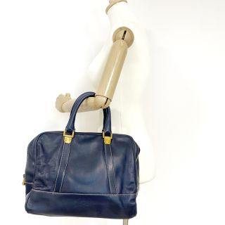 ロエベ LOEWE ミニボストンバッグ アナグラム 内側総柄 レザー