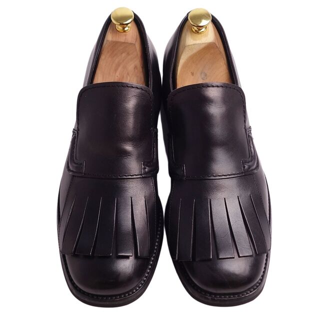 プラダ PRADA レザーシューズ キルト カーフレザー 革靴 メンズ イタリア製 7 1/2(26.5cm相当) ブラック