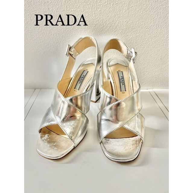 PRADA  プラダ　サンダル　シルバー