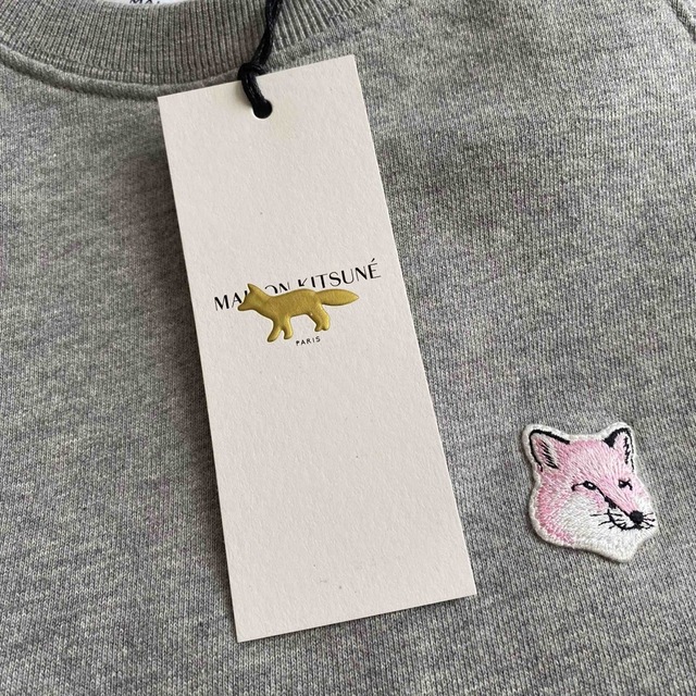【正規品】MAISON KITSUNE メゾンキツネ グレー ピンク トレーナー