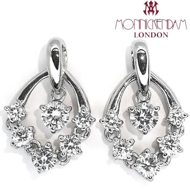 レア?!☆ モニッケンダム Pt ダイヤモンド ピアス 0.60ct - 通販