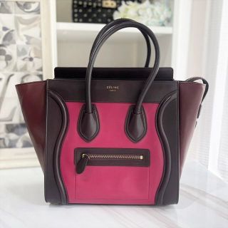 セリーヌ(celine)のセリーヌ　ラゲージ　マイクロ　トリコロール　トートバッグ　美品☆(トートバッグ)