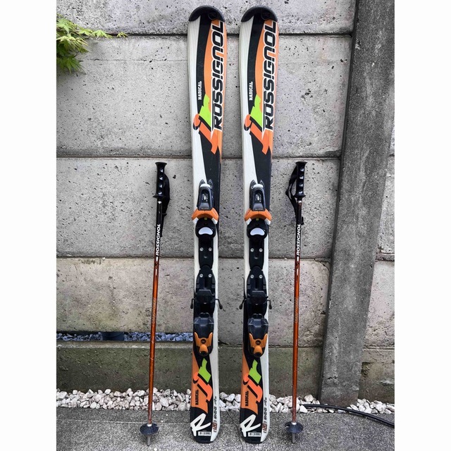 ロシニョール ROSSIGNOL スキー板120cm・ストック81cmスポーツ/アウトドア