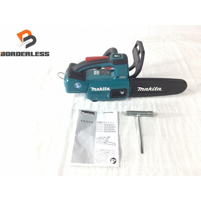 工具☆比較的綺麗☆makita マキタ 18V 充電式チェンソー MUC204D 青 本体のみ 充電式チェーンソー 69720