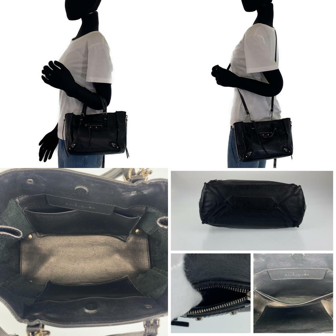 BALENCIAGA バレンシアガ ペーパーミニ ブラック シルバー BALENCIAGA バレンシアガ ペーパーミニ ブラック シルバー