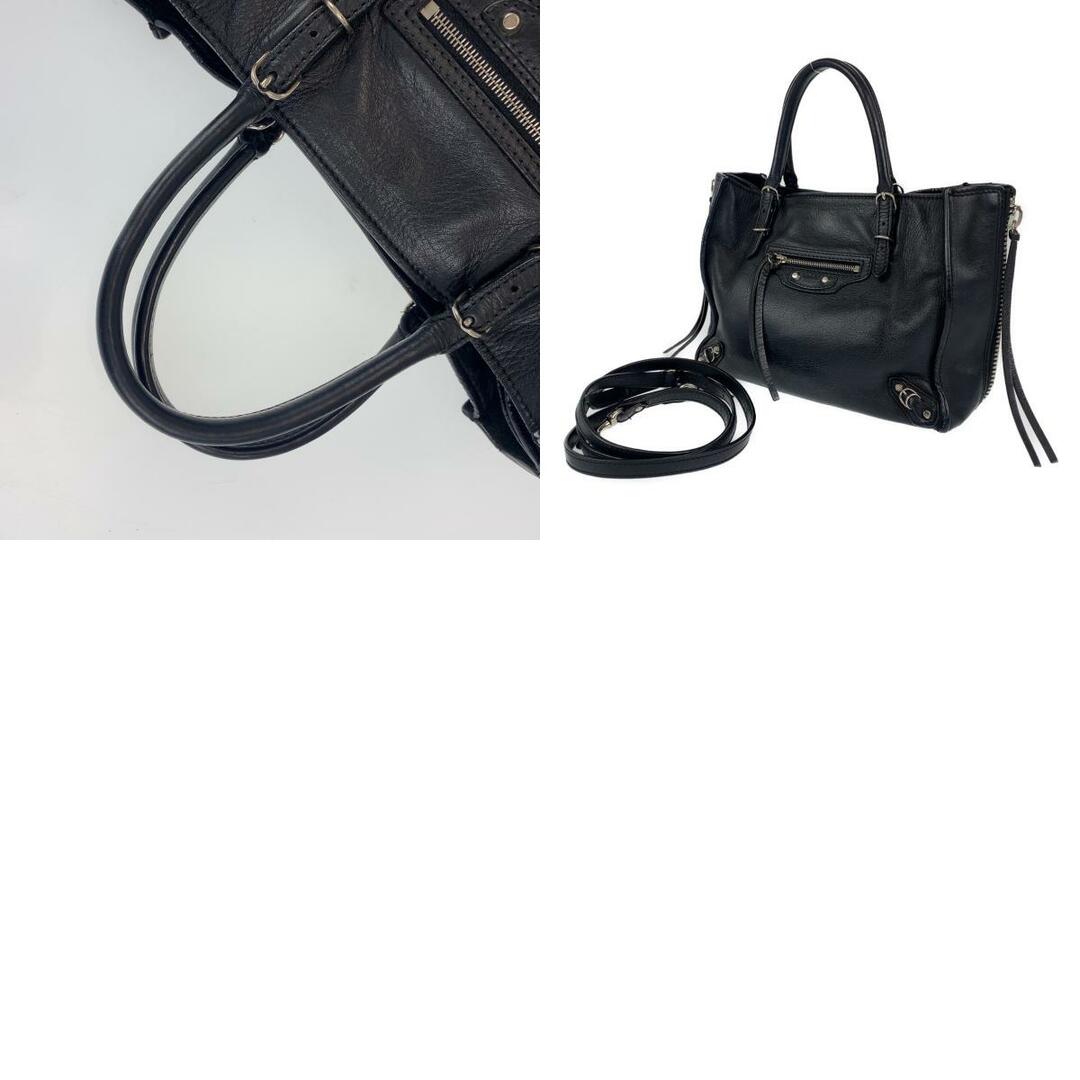 BALENCIAGA バレンシアガ ペーパーミニ ブラック シルバー BALENCIAGA バレンシアガ ペーパーミニ ブラック シルバー