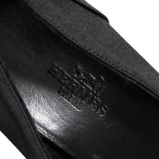 エルメス 靴 パンプス 約22.5cm ハイヒール ブラック JJS01736
