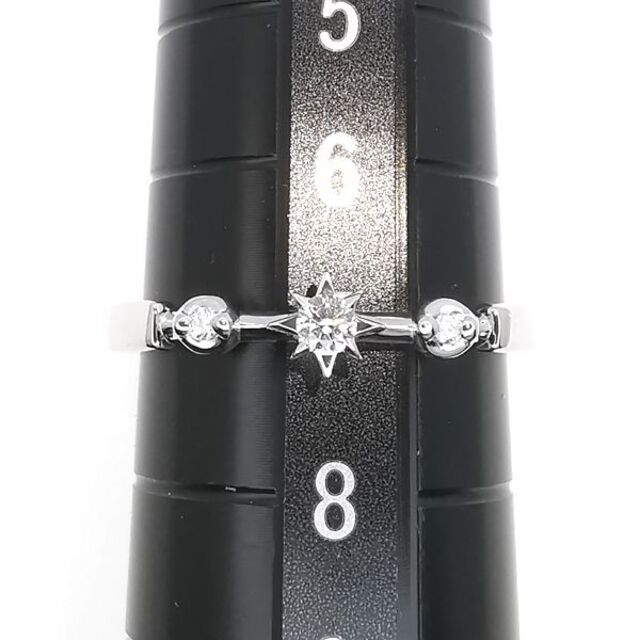 スタージュエリー K18WG ダイヤモンド リング 0.04ct 定価6万 カタログ