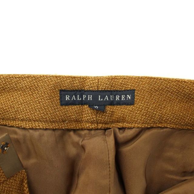 Ralph Lauren(ラルフローレン)のラルフローレン スラックス パンツ ジップフライ センタープレス 9 M 茶 レディースのパンツ(その他)の商品写真