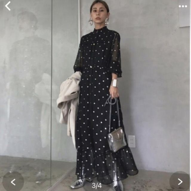 Ameri VINTAGE(アメリヴィンテージ)のhoshimo様専用 AMERI SPARKLE DOT DRESS レディースのワンピース(ロングワンピース/マキシワンピース)の商品写真