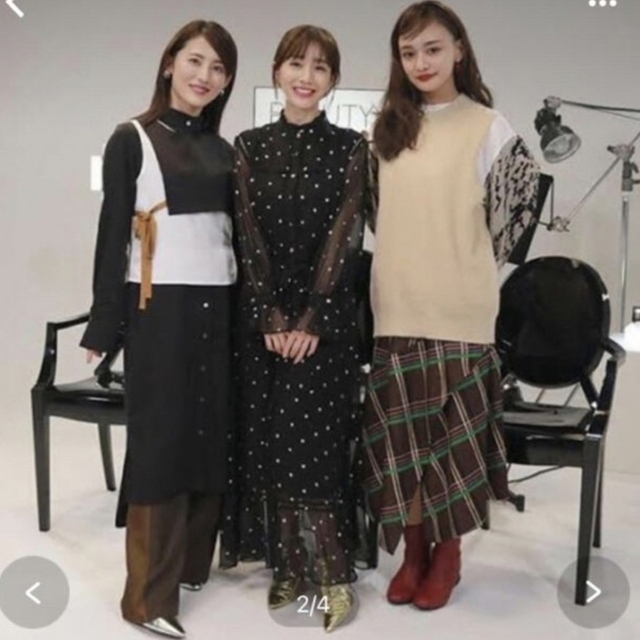 Ameri VINTAGE(アメリヴィンテージ)のhoshimo様専用 AMERI SPARKLE DOT DRESS レディースのワンピース(ロングワンピース/マキシワンピース)の商品写真