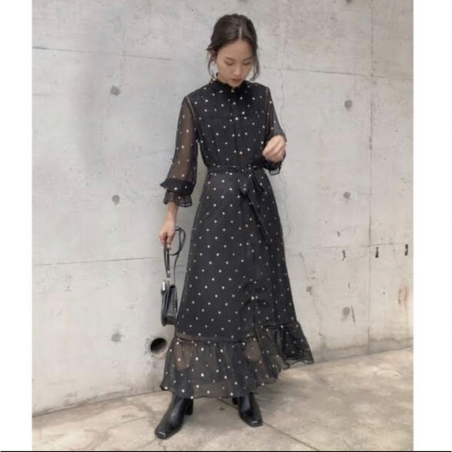 Ameri VINTAGE(アメリヴィンテージ)のhoshimo様専用 AMERI SPARKLE DOT DRESS レディースのワンピース(ロングワンピース/マキシワンピース)の商品写真