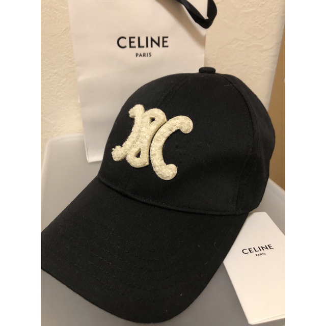 割引クーポン celine ブラック 1点のみ CELINE キャップ セリーヌ ...