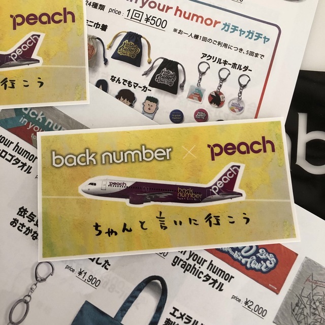 BACK NUMBER(バックナンバー)のback number  ショップ袋　ステッカー　チラシ エンタメ/ホビーのタレントグッズ(ミュージシャン)の商品写真