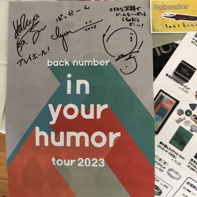 BACK NUMBER(バックナンバー)のback number  ショップ袋　ステッカー　チラシ エンタメ/ホビーのタレントグッズ(ミュージシャン)の商品写真