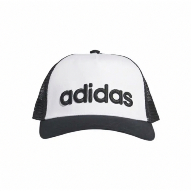 adidas(アディダス)のadidas   アディダス　メッシュ　トラック   キャップ　黒×白　【新品】 メンズの帽子(キャップ)の商品写真