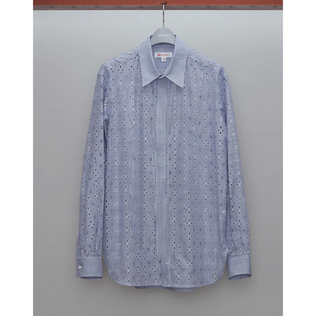 【定価以下！】MASU 23ss DIAMOND-CUT SHIRT(BLUE)