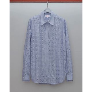 サンシー(SUNSEA)の【定価以下！】MASU 23ss DIAMOND-CUT SHIRT(BLUE)(シャツ)