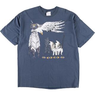 ヘインズ(Hanes)の古着 ヘインズ Hanes アニマル柄 アニマルプリントTシャツ /eaa327497(Tシャツ/カットソー(半袖/袖なし))