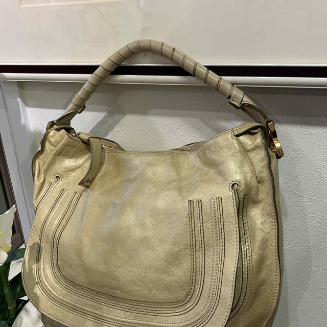 美品✨ Chloe クロエ ワンショルダーバッグ マーシー レザー クリーム