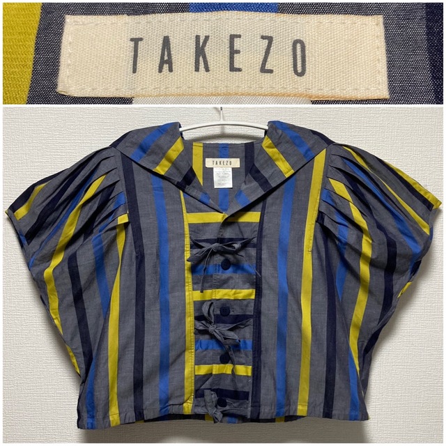80s　TAKEZO　プリーツシャツ　ヴィンテージ　ドルマン　個性派　美品　貴重