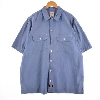 ディッキーズ(Dickies)の古着 ディッキーズ Dickies 半袖 ワークシャツ メンズXL /eaa327822(シャツ)