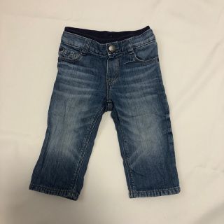 ベビーギャップ(babyGAP)のBabyGap 1969 デニムパンツ　ジーンズ　80 紺×白ドット柄　ギャップ(パンツ)