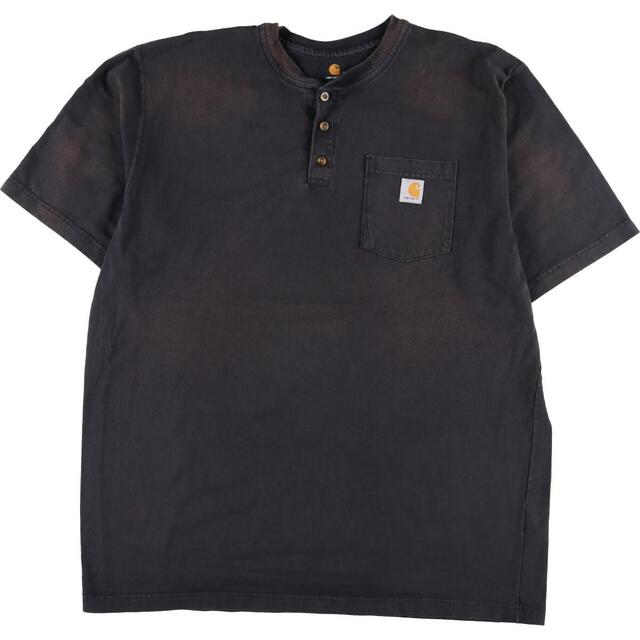 ビッグサイズ カーハート Carhartt ORIGINAL FIT ヘンリーネック 半袖 ポケットTシャツ メンズXXL /eaa324437