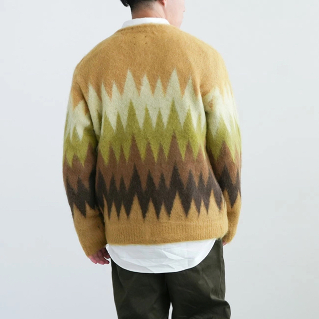 Needles Mohair Cardigan-Zigzag-Taupe M 好きに www.atre61.fr