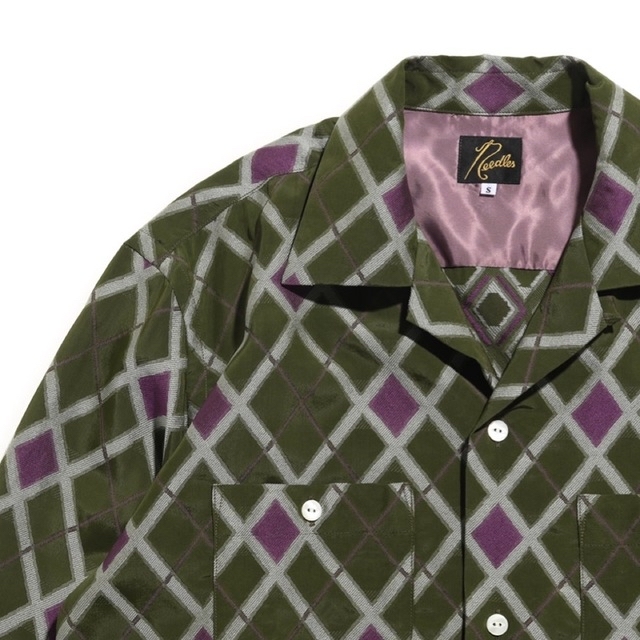 Needles OneUp Shirt-Pe Argyle Jq.Olive L | www.jarussi.com.br