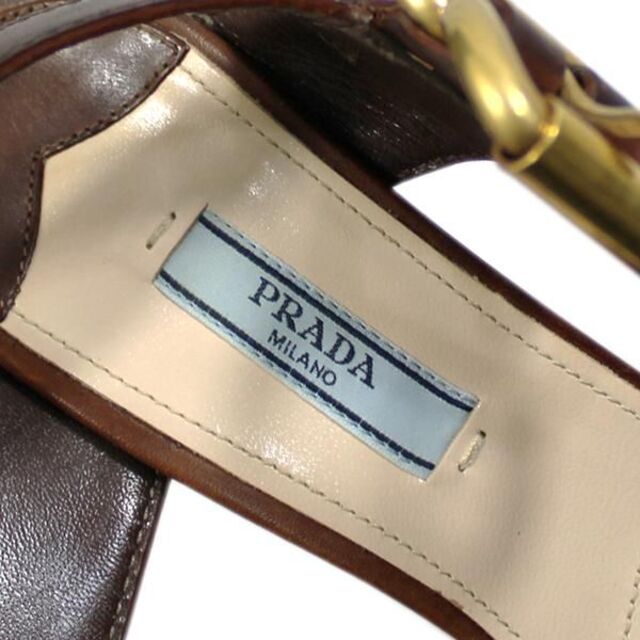 PRADA(プラダ)のプラダ 靴 PRADA サンダル 約24cm ブラウン JJS01611 レディースの靴/シューズ(サンダル)の商品写真