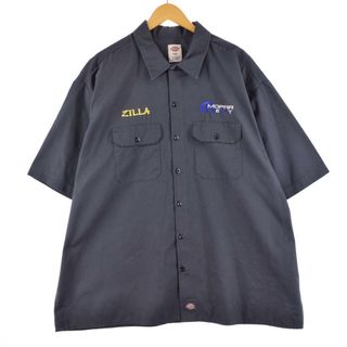 ディッキーズ(Dickies)の古着 ビックサイズ ディッキーズ Dickies 半袖 ワークシャツ メンズXXXL /eaa327750(シャツ)