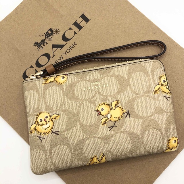 COACH - 【COACH☆新品】リストレットポーチ・シグネチャー キャンバス