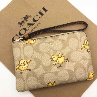 COACH☆新品】リストレットポーチ・シグネチャー キャンバス