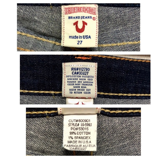 True Religion(トゥルーレリジョン)のTRUE RELIGION［JULIE］ダークウォッシュローライズジーンズ レディースのパンツ(デニム/ジーンズ)の商品写真