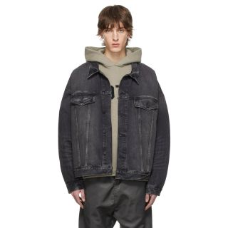 フィアオブゴッド(FEAR OF GOD)のEssentials デニムジャケット　Gジャン　ブラック　試着のみ(Gジャン/デニムジャケット)