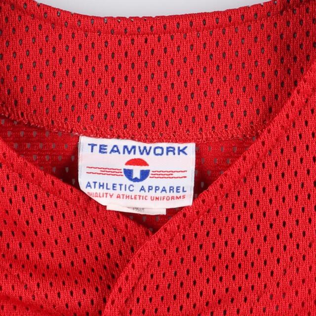 TEAMWORK MLB BOSTON RED SOX ボストンレッドソックス ノースリーブ ゲームシャツ ベースボールシャツ USA製 メンズXL /eaa327551 2