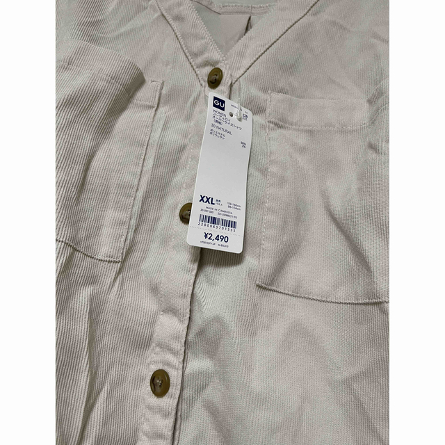gu コーデュロイオーバーサイズシャツ レディースのトップス(シャツ/ブラウス(長袖/七分))の商品写真